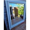 Image 1 : 32" X 28" wood framed mirror - white