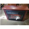 Image 1 : Cherry finish electric fireplace on wheels - 31.5" W X 11" D X 25.5" Tall, tested working