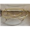Image 1 : Metal oval frame for coffee table; missing glass top. 15" tall