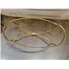 Image 2 : Metal oval frame for coffee table; missing glass top. 15" tall