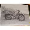 Image 1 : Indian Motorcycle pencil sketch 26" x 16" -low limited edition no. 57/1000 signed