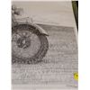 Image 2 : Indian Motorcycle pencil sketch 26" x 16" -low limited edition no. 57/1000 signed