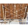 Image 1 : cast iron bed headboard & footbaord, 3 braass balls, no rails "Garden Art"
