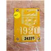 Image 2 : 1920 Saskatchewan license plate tag - applies to 1919 plate