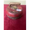 Image 1 : Curling Rock - 57.5lbs - Cast Steel- Very Rare 9" Wide w/ Brass Handle