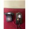 Image 4 : 2 Rotary Telephones - Black