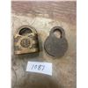 Image 1 : Vintage Pad Locks - No Keys (1x Yale, 1x Late 1800's)