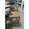 Image 4 : Live Edge Spruce & Cedar Base Bar Table & 2 Chairs