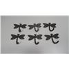 Image 1 : (6) 3" X 4" Iron Dragonfly Hooks