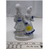 Image 2 : Blue Hand Painted Ceramic Victorian Man and Woman Attached at the Hip