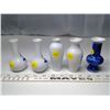 Image 2 : 5 Blue Hand Painted Ceramic Mini Vases