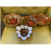 Image 1 : 3 unique, vintage, ceramic glazed candy/ serving dishes.