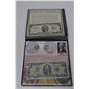Image 1 : U.S. The Many Faces of Jefferson. Includes 1943 Silver Nickel, 2003D Nickel, 1953B Jefferson $2 note
