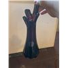 Image 3 : Collection of art glass. Includes three art glass vases. Includes one dark amethyst, swung glass, fi