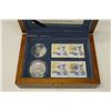 Image 2 : 2004 Ile Sainte-Croix Coins and Stamps Set. Celebrates the 400th Anniversary of the First French Set