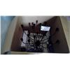 Image 1 : Large Black Rot Iron Candelabra & Candles