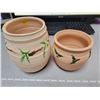 Image 1 : 2 hand made pottery plant pots