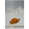 Image 4 : Orange Art Glass Swan Candy Dish