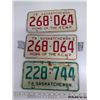 Image 1 : 3x SK License Plates - 2x 1973, 1974