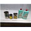 Image 2 : 5x Misc. Vehicle Tins and Bottles (Vista Body Shein w/ Contents)