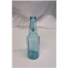 Image 3 : Aqua Coloured Long Neck Bottle - Antique