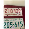 Image 2 : (2) Sask Licenses Plates- 1970-1971