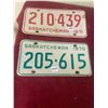 Image 3 : (2) Sask Licenses Plates- 1970-1971
