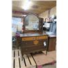 Image 1 : Wood Dresser w/ Mirror - 20x42x36H", Mirror: 30x34"