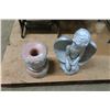 Image 2 : Stone/Concrete Lawn Ornaments - Pillar 13" Tall, Angel 20" Tall