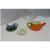 Image 6 : Small Teacup Planter, Small Watering Can Planter, Ring Holder & Lot of Candle Holders