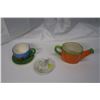 Image 7 : Small Teacup Planter, Small Watering Can Planter, Ring Holder & Lot of Candle Holders