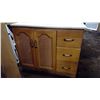 Image 2 : Beige Counter Top W/ Sink & Oak Vanity