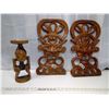 Image 1 : 3 Wooden Tiki Ornaments