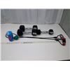 Image 1 : 5 and 10lb Dumbells, Resistance Band, and Raquet Balls
