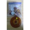 Image 1 : Antique Trinkets (Small Décor Plate, (6) Eggs, + (3) Golf Balls)