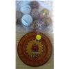 Image 2 : Antique Trinkets (Small Décor Plate, (6) Eggs, + (3) Golf Balls)