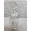 Image 3 : 2 beautiful clear glass 'Girl with Geese' figurines& glass sleigh