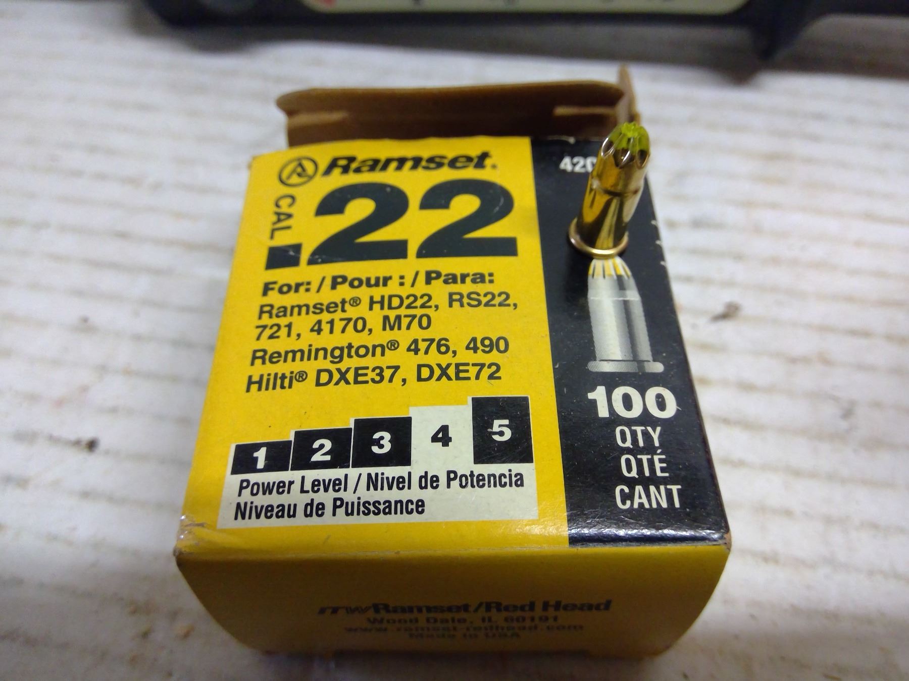 Ramset Hammer Shot, .22cal Powder Actuated Loads, and Low Velocity