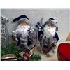 Image 2 : Xmas Lot - Blue Santas, Reindeer, Red Vases, and Tablecloths