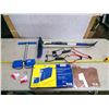 Image 1 : Lot of Misc. Items - Exercise Equipment, Windshield Scraper, Filing Supplies, and Slingshots