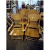 Image 2 : Wooden Dinner Table (4' Wide + 2' Leaf) and 6 Chairs