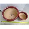 Image 2 : 2 Brown Ceramic Flowerpots