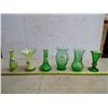 Image 1 : 6 Green Glass Vases