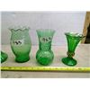 Image 2 : 6 Green Glass Vases