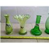 Image 3 : 6 Green Glass Vases