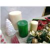 Image 3 : Xmas Lot - Candles, Wreaths, and Tins