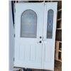 Insulated entrance door with side lite, white