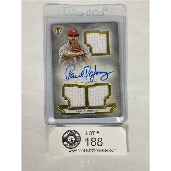 Paul DeJong St. Louis Cardinals 2018 Topps Jersey Card Signed