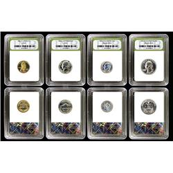 1961 FOUR COIN SLABBED SILVER PROOF SET