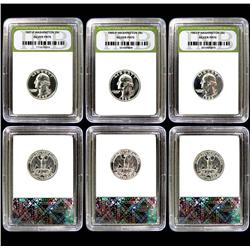 THREE DIFFERENT PROOF SILVER DIMES HIGH GRADE